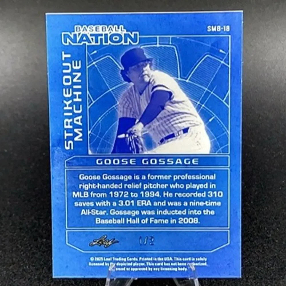 Goose Gossage 1/2 Red Strikeout Machine Baseball Hall of Famer New York Yankees - Picture 3 of 3